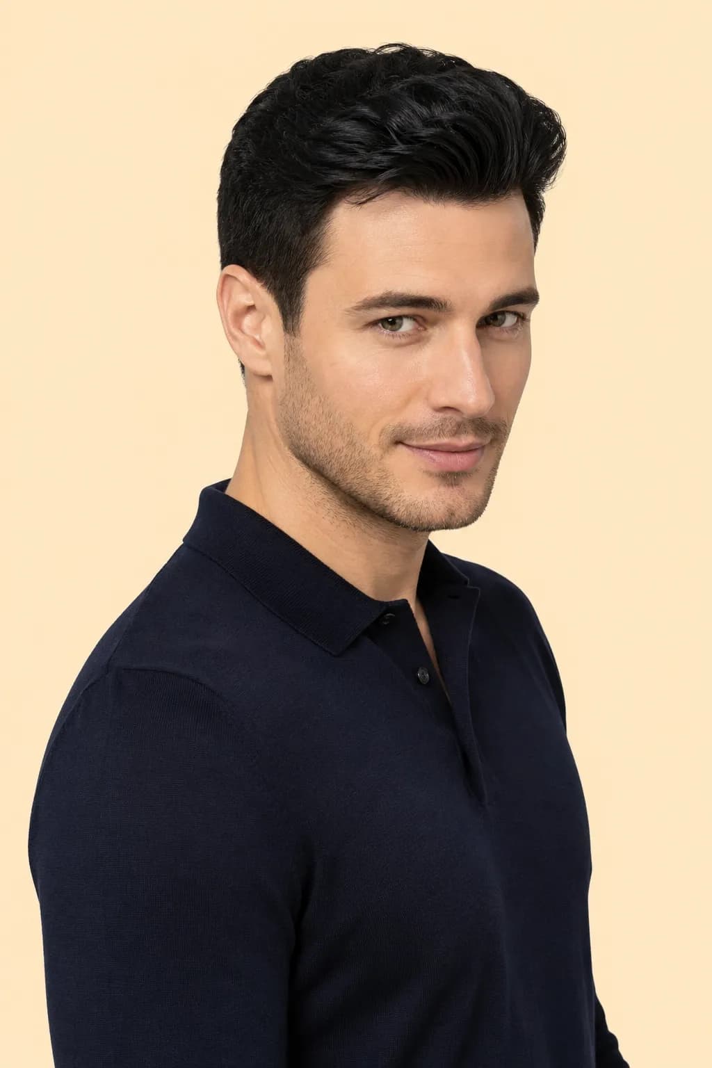 Haddai Natural Black Pompadour Toupee Showcase